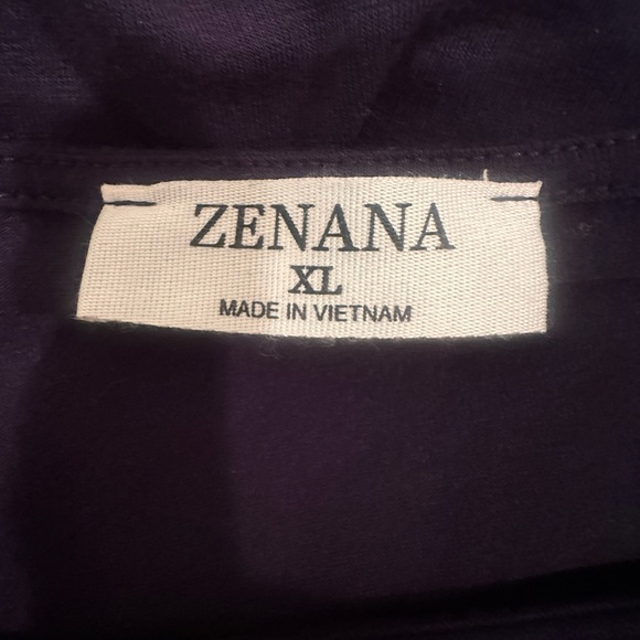 Zenana Dark Blue Dress Scoop Neck Stretchy Flowy Comfy Pockets Casual Sz XL - Picture 8 of 9